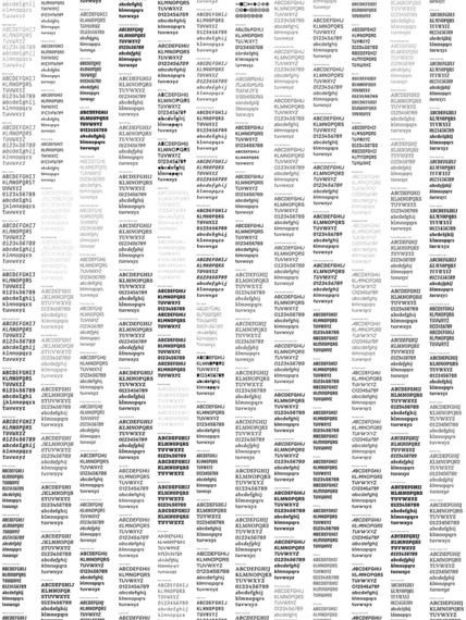 Vzorka obrazovej tapety Type Foundry