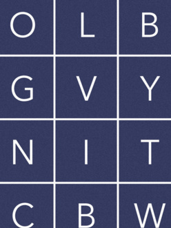 Vzorka tapety Glyphs blue